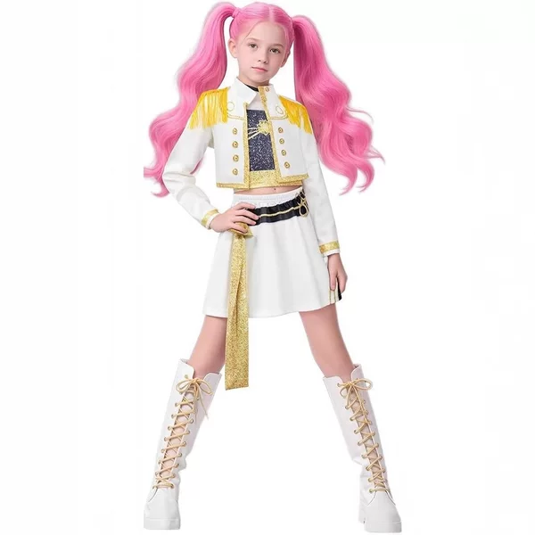 2025 Amazon New Girl Demon Hunter Costume Matching Popular Singer 3D Printed Women's Clothing Children's Clothing Set