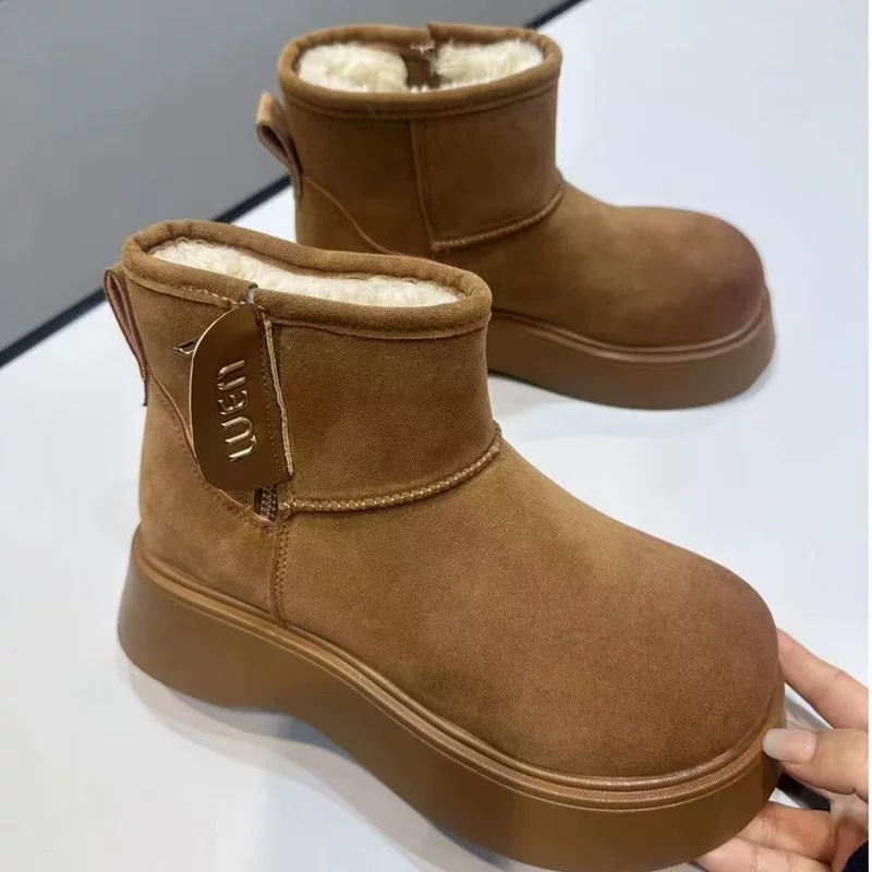 Matte winter keep warm low boots