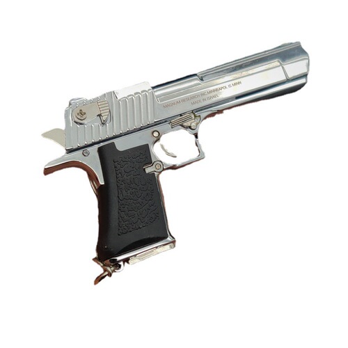 Chicken Game Absolutely Eat Chicken Periphery 1:3 Desert Eagle Full Metal Gun Model Toy Keychain Pendant Gift
