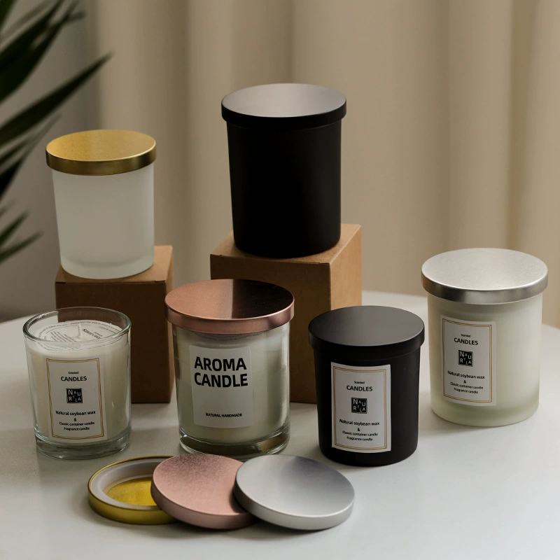 Perfume, aromatherapy, candle, glass metal tea cup, work sticker, gift box, wholesale