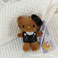 日系新款卡通娃娃加菲面皮料kitty毛绒公仔玩偶闺蜜礼物背包挂饰