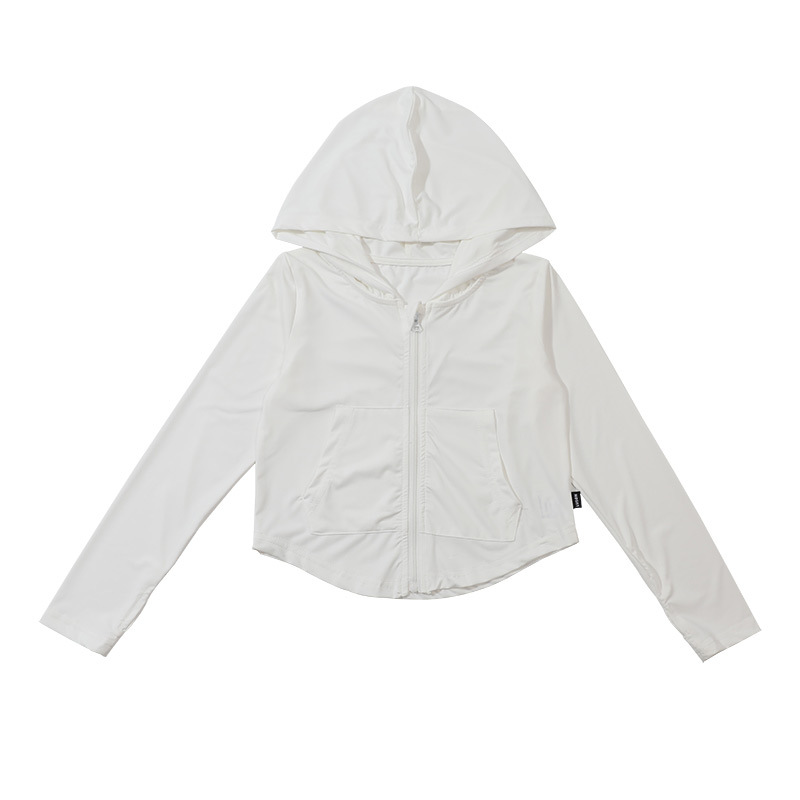 Ropa de protección solar de seda de hielo con capucha para niñas verano 2025 nuevo estilo para niños chaqueta de protección solar de verano de protección UV delgada para niños