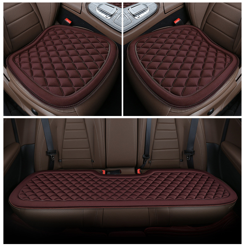 Car seat cushion front and rear row four seasons universal cool feeling non-slip breathable car seat interior car seat cushion three-piece set