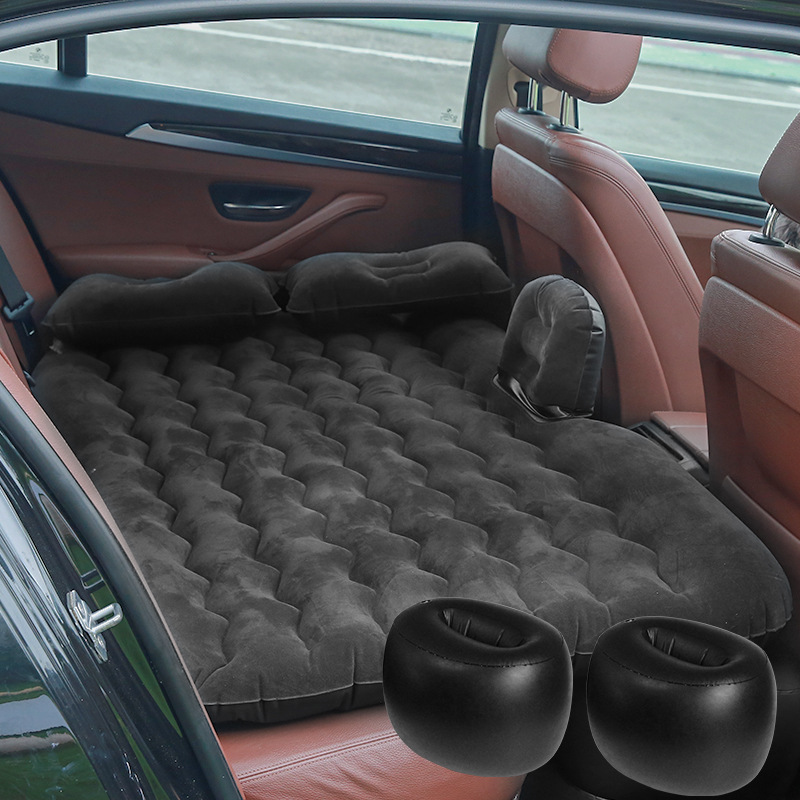 Car Inflatable Bed, Home and Car Outdoor Dual-Purpose Inflatable Bed, Thickeneded Wave Pattern 138*80cm Car Inflatable Mattress