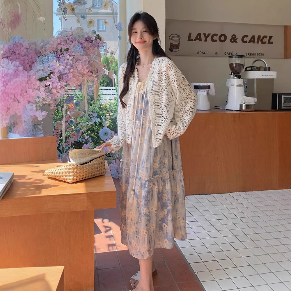 Blue spring dress