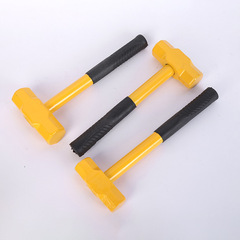 Manufacturer wholesale octagonal hammer, stone masonry hammer, hand hammer, steel pipe handle, plastic handle, shockproof handle, sledge hammer, wooden handle conjoined hammer