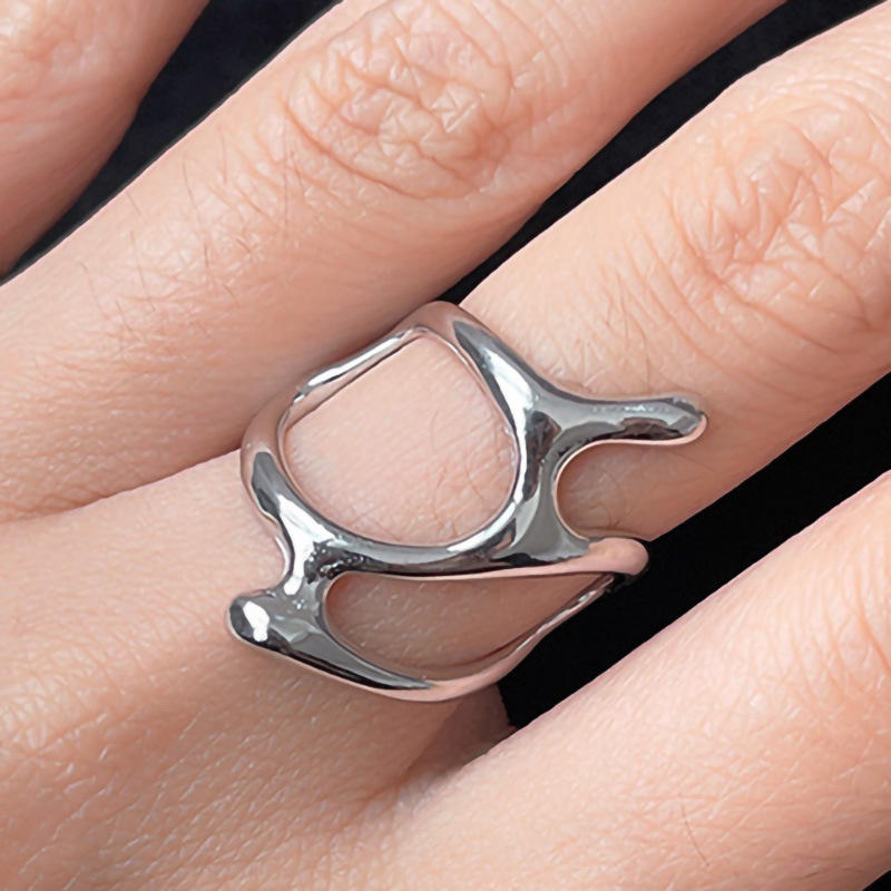 Retro Geometric Alloy Wholesale Open Ring display picture 4