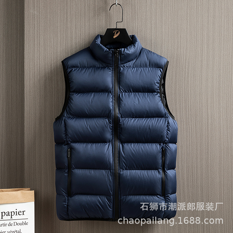 Foreign Trade Cross-Border High-Quality Outer Wear Yu Rong Cotton Vest Men's Autumn and Winter Warm Cotton Vest Vest Jacket