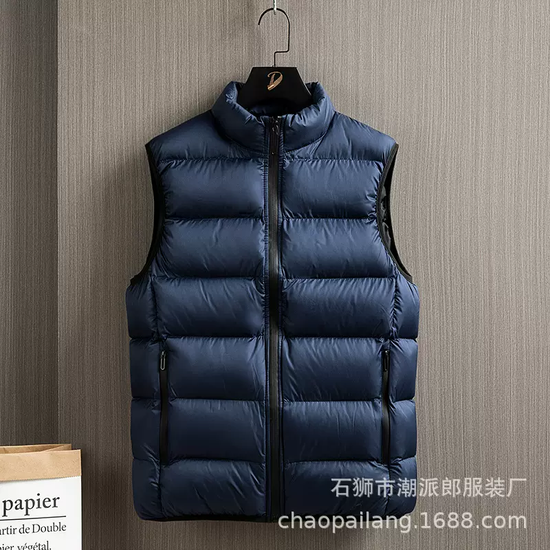 外贸跨境高品质外穿羽戎棉马甲男款秋冬保暖棉服马夹坎肩背心外套