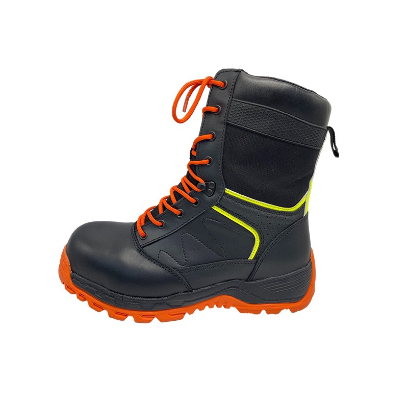 17 tipo bombero rescate botas de rescate forestal anti-perforación contra incendios botas de combate a alta temperatura zapatos de extinción de incendios image 6