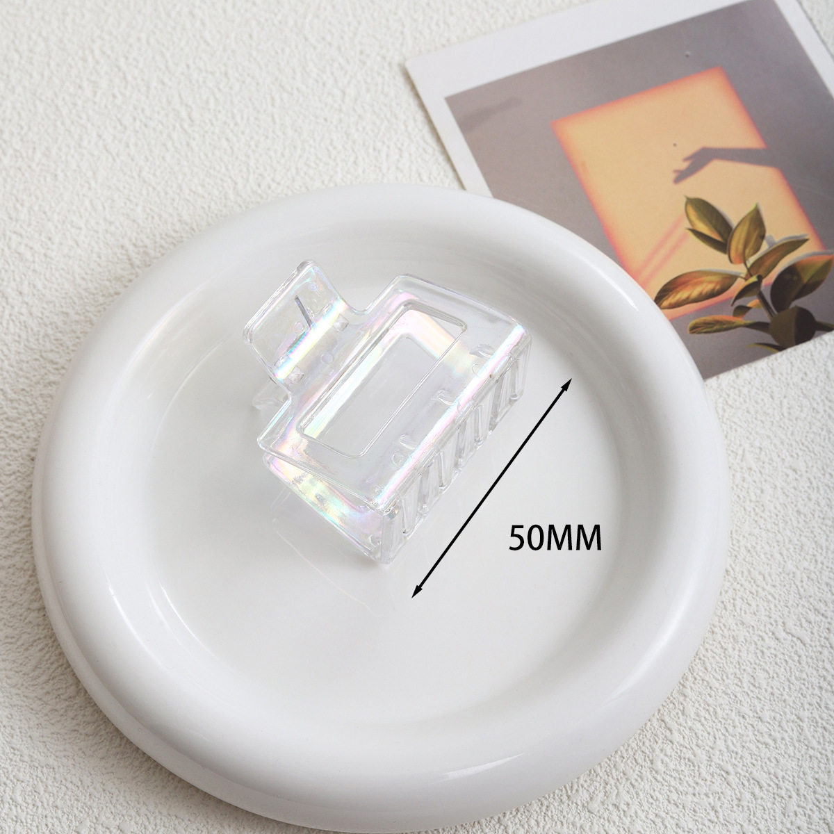Small square electroplated mermaid color gripper 5cm