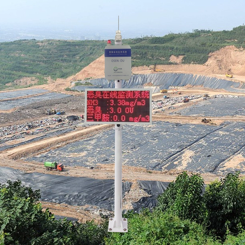 Экологически чистый запах газа для мусорной станции Интеллектуальный терминал мониторинга интегрированной системы анализа данных мониторинга неприятного запаха