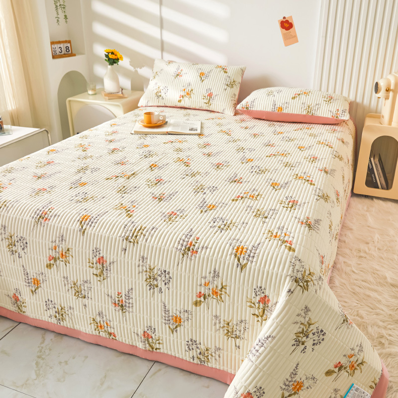 2025 nuevo estilo cubierta de cama de verano tatami de una pieza especial sábana acolchada cubierta de cama dormitorio individual juego de tres piezas