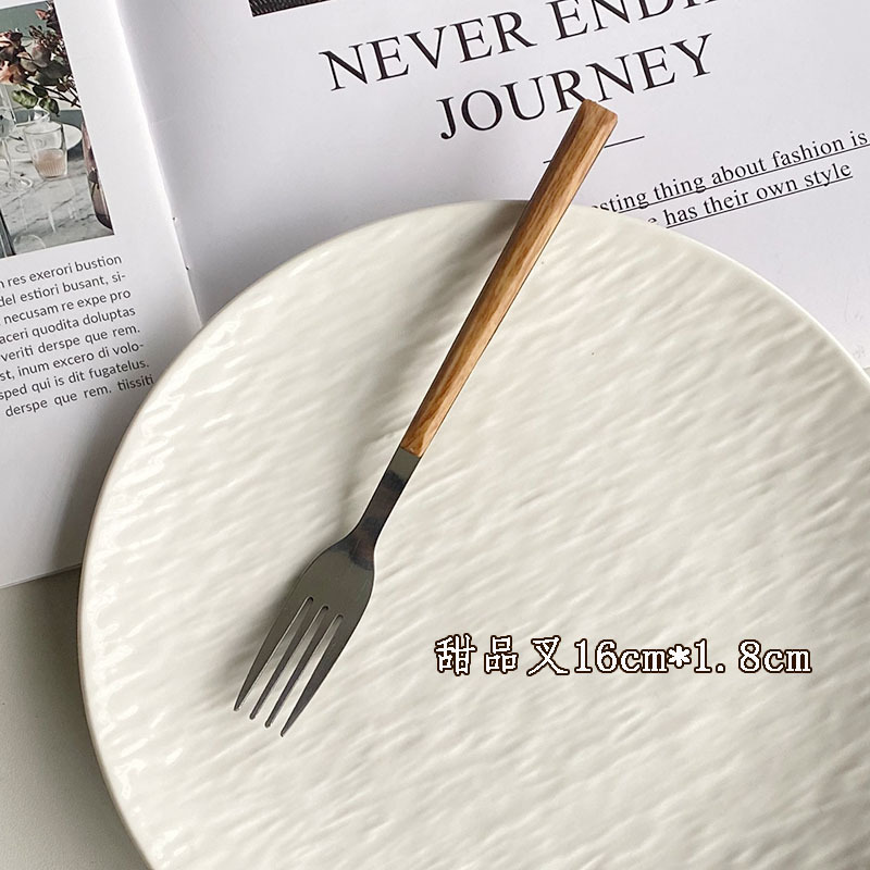 ステンレススプーンフォーク洋食スプーンお食事スプーン子供用デザートスプーンフォークins风家庭用韩式长柄食器|undefined