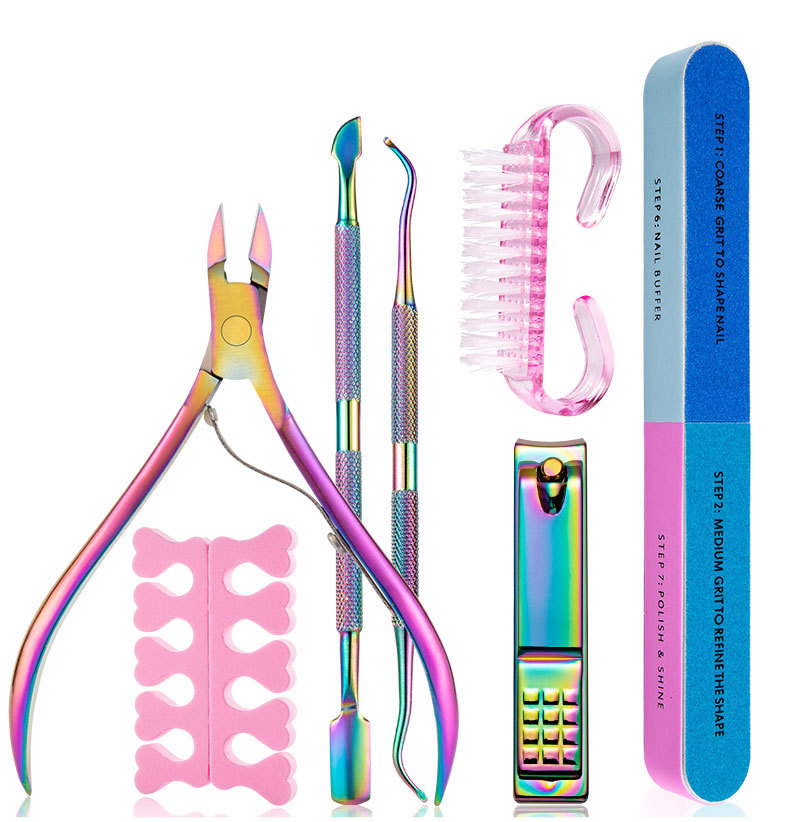 Nail tools suit full set of beginner household nail brush polishing sand bar jewelry basic manicure suit