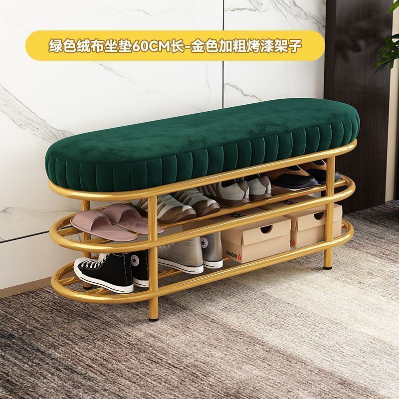 Cambio de zapatos en la puerta del taburete, bolso suave para el hogar, taburete para zapatos, gabinete de zapatos, taburete para sentarse en una puerta