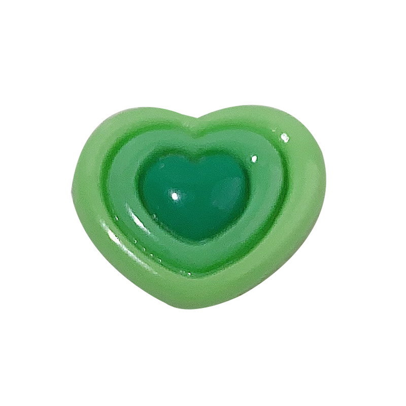 Transfronterizo macarón tres capas de amor accesorios de resina DIY adornos de cabello de cáscara de teléfono móvil agujero de hebilla de zapatos material hecho a mano al por mayor