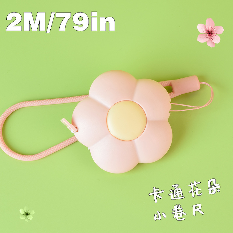 Medir Sanwei altura especial cinta métrica petal mini portátil retráctil automático regla de cuero suave pequeña regla image 7