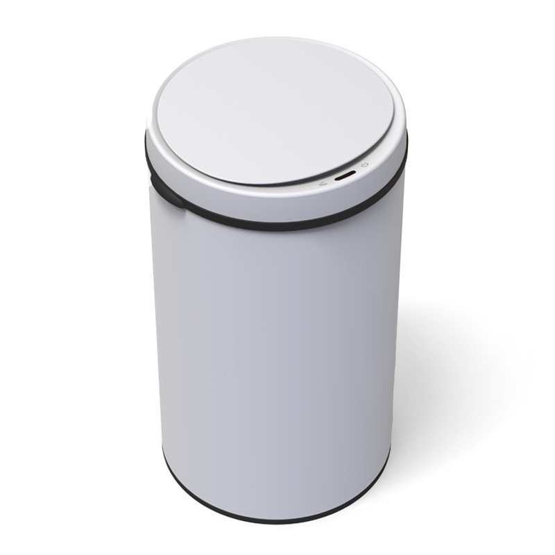 Basurero redondo inteligente de acero inoxidable 50L / 60L / 70L / 80L de gran capacidad de cocina de detección automática