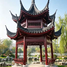 亭子;景观工程项目;户外花架