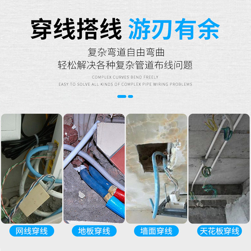 [Fábrica] Dispositivo de roscado electricista dispositivo alambre Extractor de alambre a través de ángulo recto doblar alambre oculto herramienta image 6