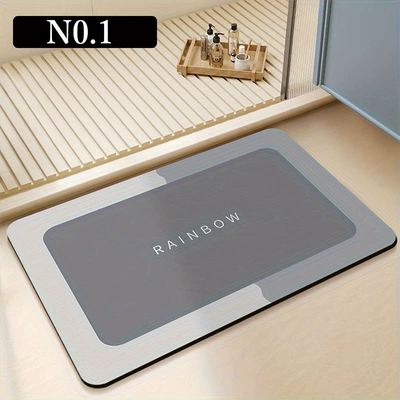 High-End Bathroom Anti-Stain Non-Slip Floor Avtomobil döşəmə paspasları - high-end-floor-mat-18-4060cm-new-style-diatom-mud