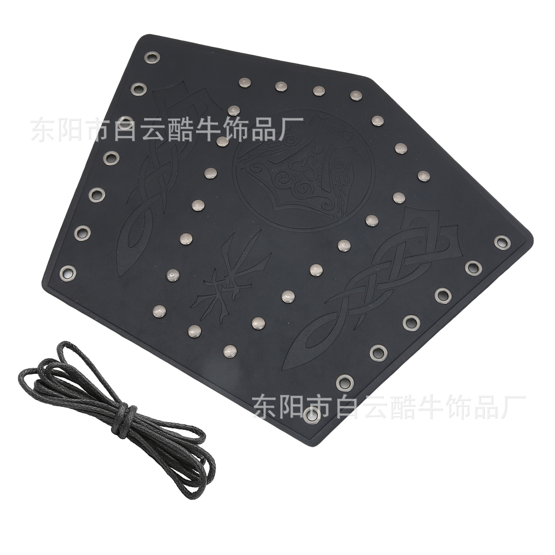 Pulseras exageradas de gran venta de Temu, pulseras con remaches de PU de estilo medieval, protectores de brazos de ciclismo con cuerda encerada personalizada, accesorios de COSPIAY