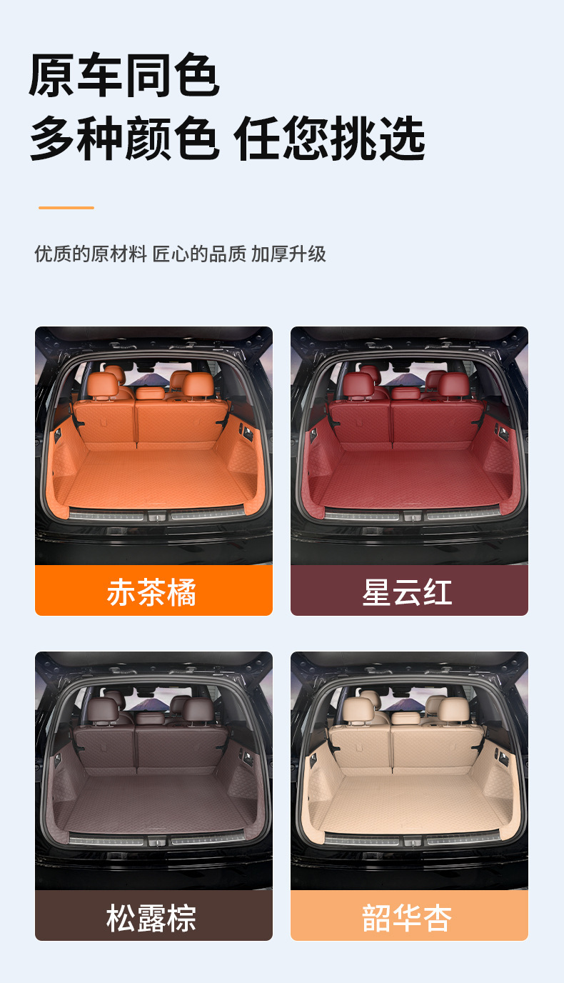 Suitable for 26 Models of Aito M7, Eco-Friendly Waterproof Full-Coverage Trunk Mat, Leather Trunk Mat, Backrest Mat, Interior Modification