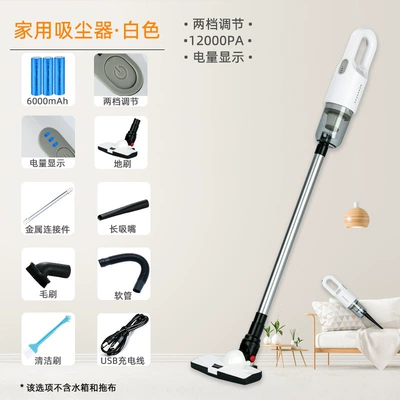Portable Small Handheld Vacuum Cleaner for Home and Car Use, High Suction Power, Pet Hair Vacuum Cleaner, Electric Car Mountable (Tozsoranlar) - white-smart-111v-mop-version