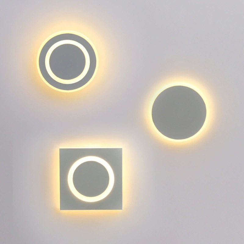 Низкое давление 12/24v атмосфера квадратная круглая сверхмаленькая настенная фонарь креативная индивидуальность декоративный коридор лестница