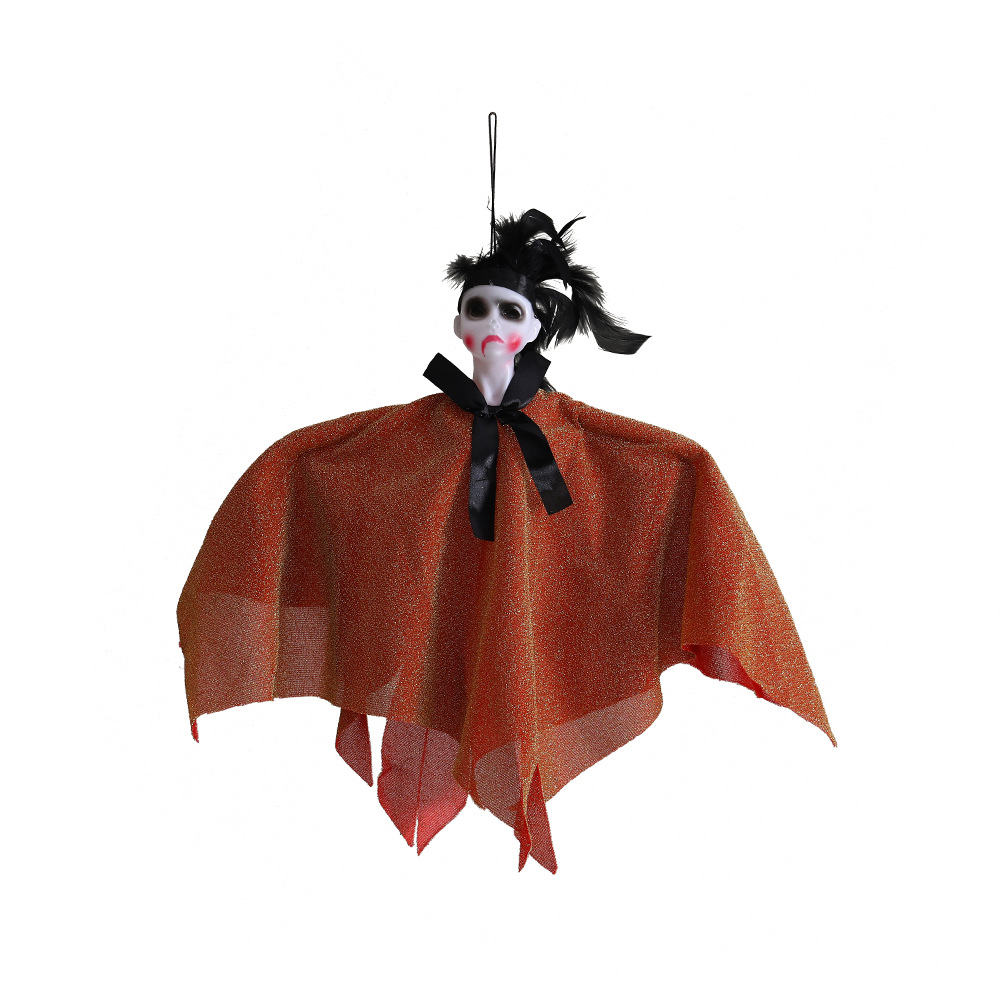 Decoraciones de Halloween pequeña belleza colgando fantasmas juguetes fiesta bar patio fantasmas día atmósfera decoración props