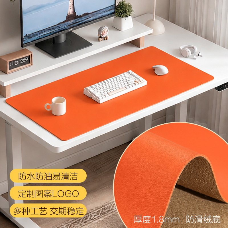 Cojín de mesa personalizado a prueba de agua a prueba de aceite cojín de cuero super grande cojín de ratón teclado cojín de empresa de oficina con LOGO multicolor