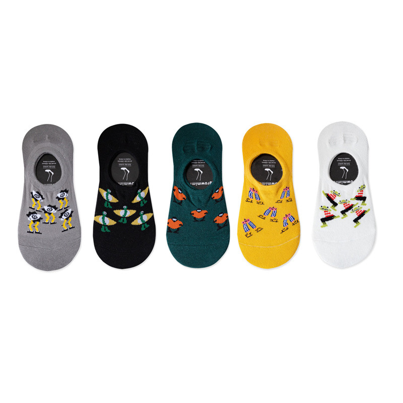 Calcetines invisibles de personalidad de dibujos animados Calcetines de moda coreana Calcetines ins sweet boat Calcetines hombres y mujeres calcetines invisibles al por mayor