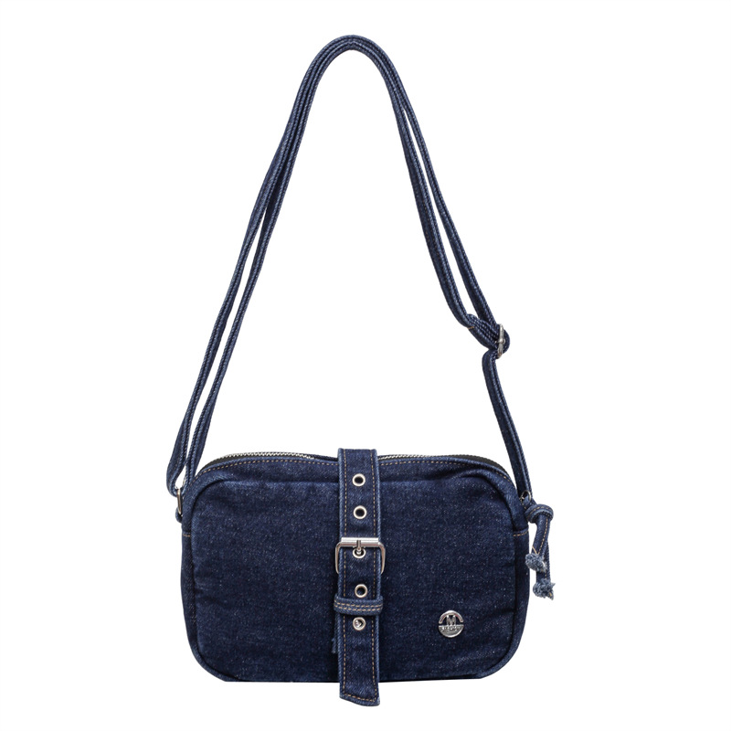 Nicho de diseño transfronterizo de la motocicleta de moda retro bolsas de brazo de galía moda versátil jeans mochila de hombro