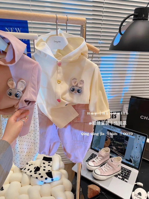 2025新款女童网红开衫卫衣休闲春秋薄卫衣女宝宝洋气连帽上衣|undefined