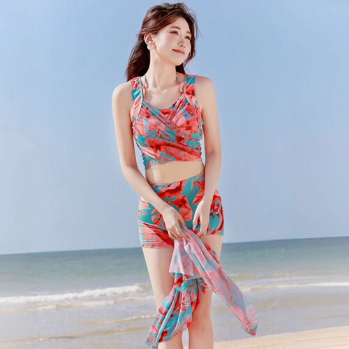 New bikini set, sexy hot spring vacation beach swimming suit, three-piece set for women, wholesale