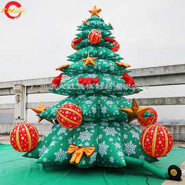 雪花圣诞树充气装饰品模型 新年圣诞节户外场地美陈装置产品