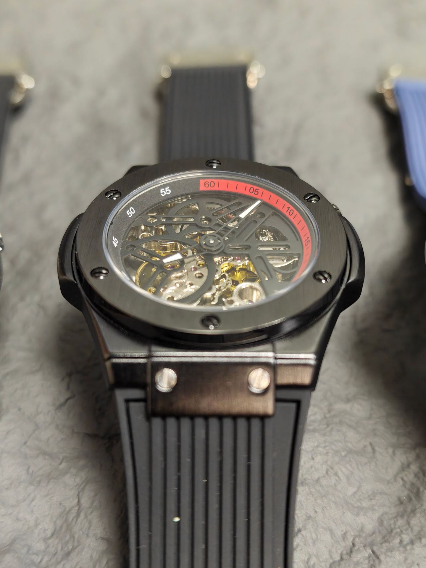 Luminous Men's Skeleton Watch With Silicone Strap Automatic_voghion.com