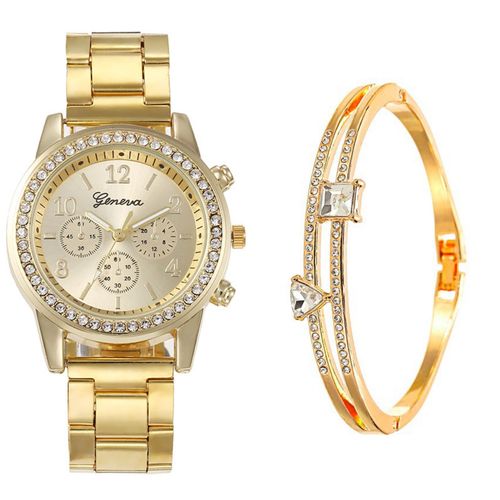 Directly sold from the source factory, luxury diamond-encrusted business steel belt women’s gift box set, fashionable and versatile trendy quartz watch