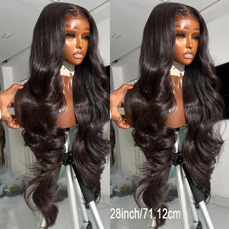 Cross-Border European and American Wig 13X4 Body Front Lace Chemical Fiber Long Curly Hair Big Wave Wig Manufacturer Spot Wholesale