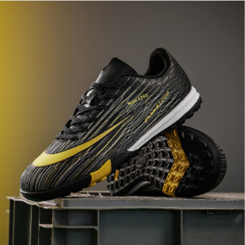 Zapatillas de Fútbol AG TF para Niños y Jóvenes TPU y Caucho Corte Bajo para Césped Natural y Artificial