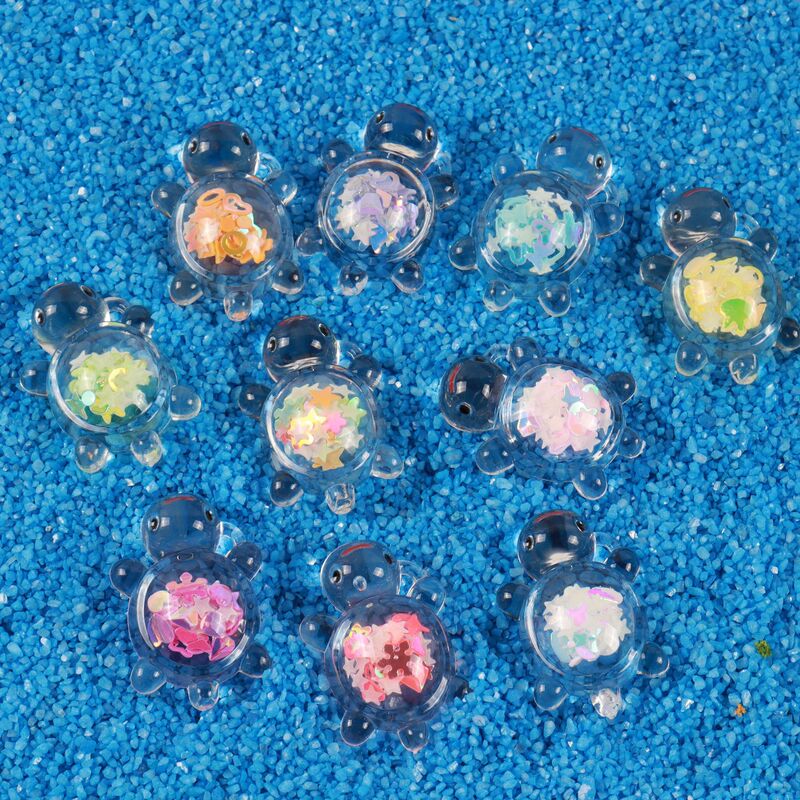 DIY アクセサリー卸売発光カメキーホルダー冷蔵庫マグネットナンバープレート装飾品漫画カラーパウダースパンコール小さなカメ|undefined