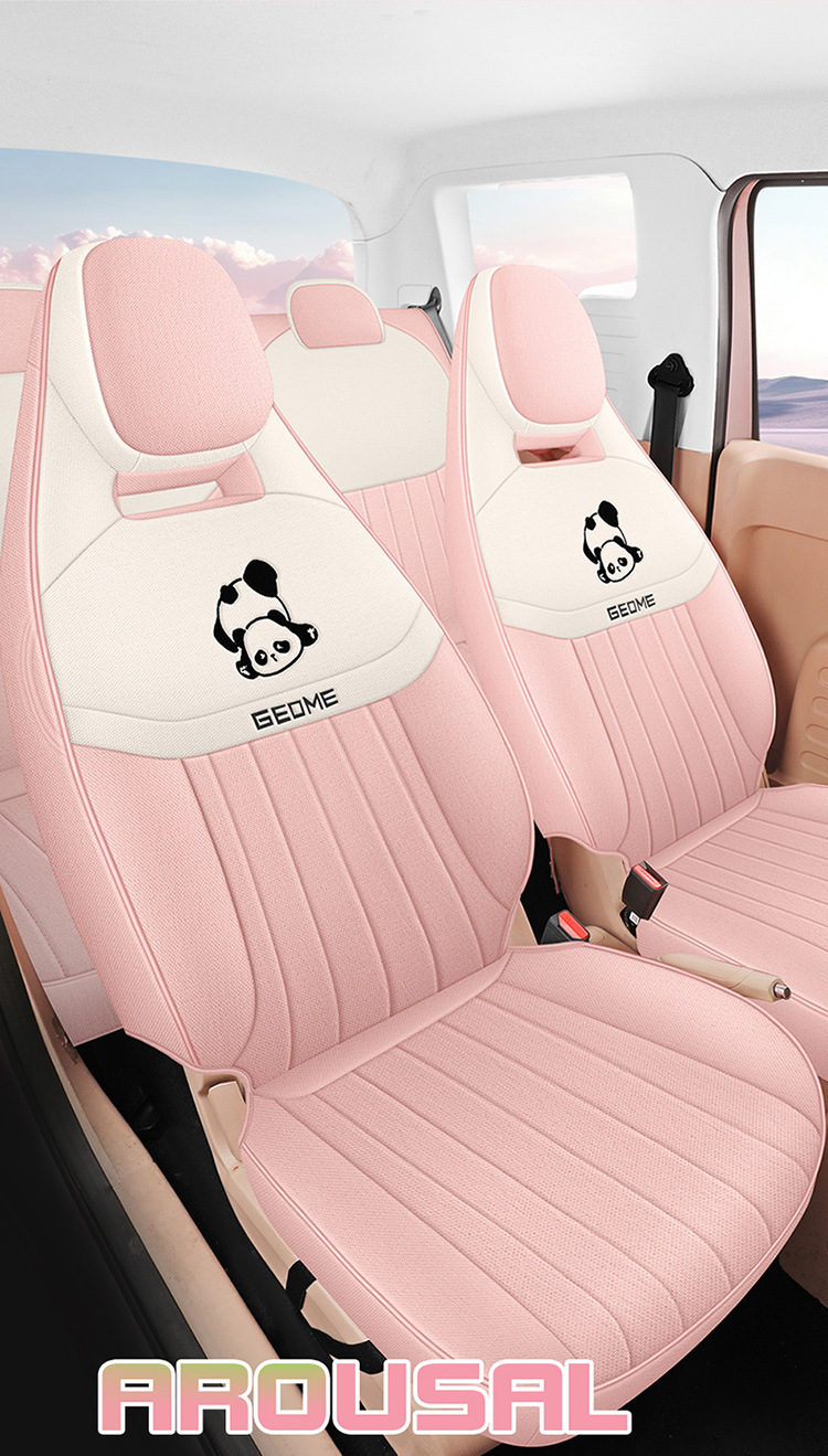 Rui Lanlan Balloon Special Cartoon Wear-Resistant Car Seat Cover for All Seasons, Full-Coverage Cushion in Cotton and Linen Fabric