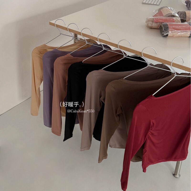 Ck&Oi 550 # Small Spring-Loaded Thermal Leather Jacket with Invisible Base Layer, Heating and Warmth-Keeping Comfortable Base Layer Set for Women.