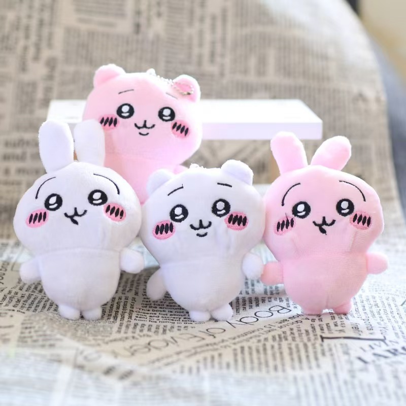 White Pink Rabbit Bear L