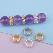 �~�18k��ɫ��ɫ΢��ʯ���˸��� ����Ȧdiy��朴��������