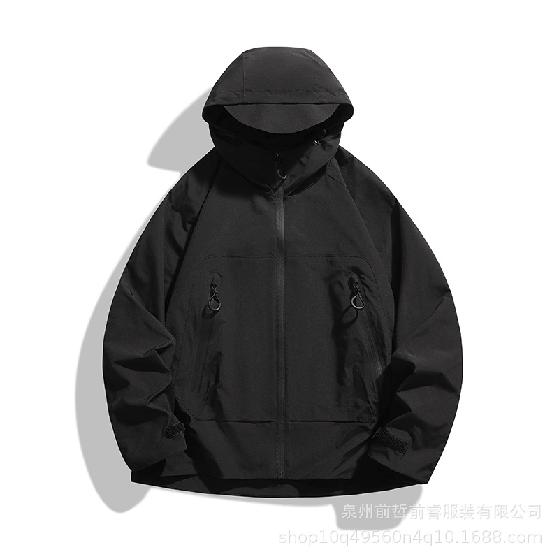Autumn Hooded Hard Shell Jacket Men's Spring and Autum Trendy Waterproof Hiking Outdoor Mountaineering Clothing Couple Jacket Jacket