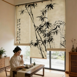 卷帘;百叶窗帘;竹窗帘