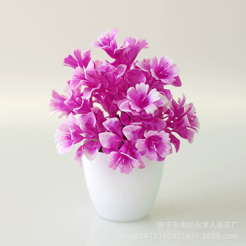 Домашние настольные украшения пластиковый колокольчик цветок в горшках искусственные цветы Моделирование Зеленый Бонсай мебель реквизит украшения оптом