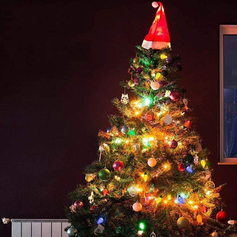 Lámpara de fuegos artificiales LED árbol de Navidad controlado remoto alambre verde de cobre lámpara de cadena de estrellas de lámpara de jardín verde de hiedra lámpara decorativa